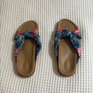 Camilla Knotted Footbed Slide - Faraway Florals